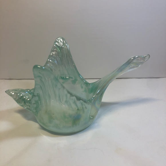 Murano Sea-Green Glass Bird Sculpture Hand Blown - Picture 4 of 9